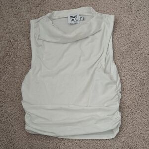 Princess Polly Ivory Cowl Neck Sleeveless Tank